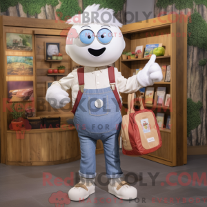 Witte Pruim mascottekostuum...