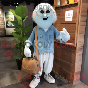 White Plum mascot costume...