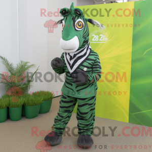 Forest Green Zebra mascot...