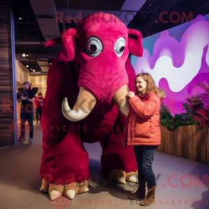 Magenta Mammut Maskottchen...