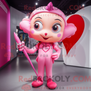 Máscara Pink Arrow Of Love com capuz e macacão - Mascotes Flecha Do Amor - REBROKO_331577 - RedBrokoly.com