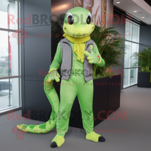 Lime Green Python mascotte...