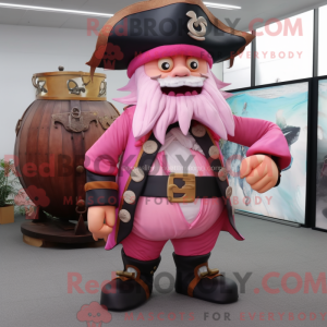Roze piraat mascottekostuum...