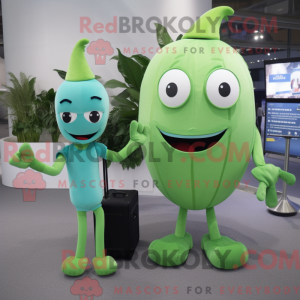 Cyan selleri maskot drakt...