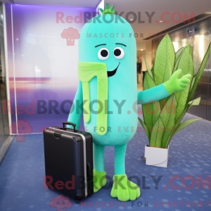 Cyan selleri maskot drakt...