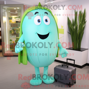 Cyan selleri maskot drakt...