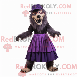 Lilla varulv maskot kostume...