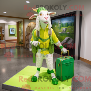 Lime Green Boer Goat maskot...