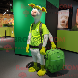 Lime Green Boer Goat maskot...