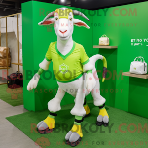 Lime Green Boer Goat maskot...