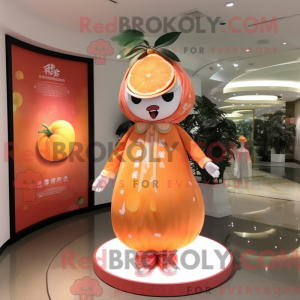 Peach Mandarin mask drakt...