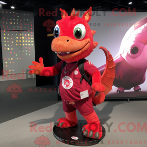 Red Dragon-maskotdraktfigur...