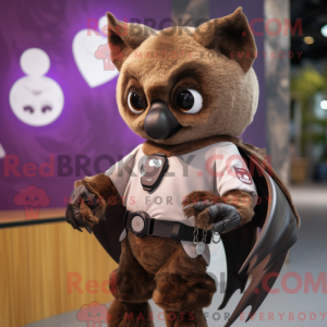 Brown Bat mascottekostuum...