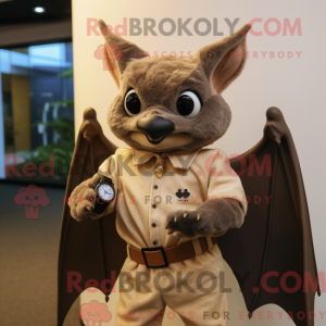 Brown Bat mascottekostuum...