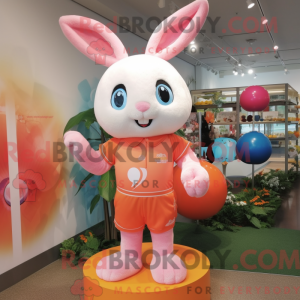 Peach Rabbit mascot costume...
