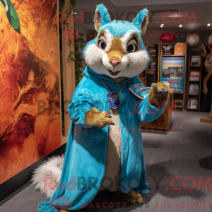 Turquoise Squirrel mascot...
