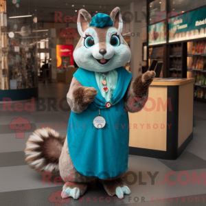 Turquoise Squirrel mascot...