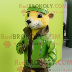 Lime Green Mongoose maskot...