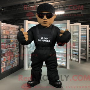 Black Gi Joe mascot costume...