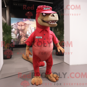 Red Tyrannosaurus mascot...