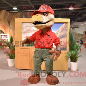 Red Tyrannosaurus mascot...