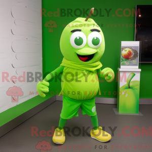 Postava maskota Lime Green...