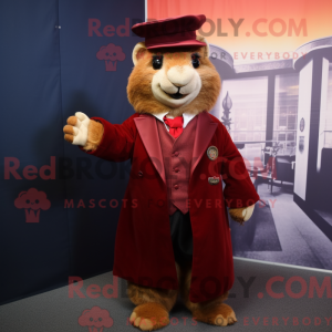 Maroon marsvin maskot...