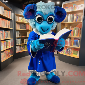 Blue Ram maskotdraktfigur...