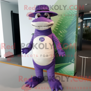 Lilla krokodille maskot...