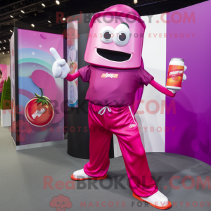 Magenta Soda Can maskot...