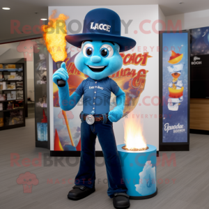 Blue Fire Eater mascotte...