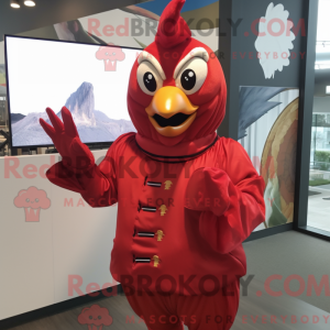 Rød Tandoori Kylling maskot...