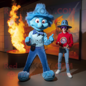 Blue Fire Eater mascotte...