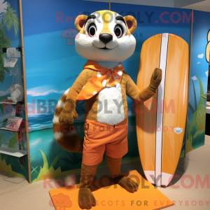 Oranje fret mascottekostuum...