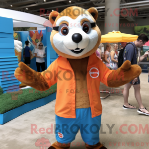 Orange Ferret maskot...