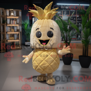 Beige aas mascottekostuum...