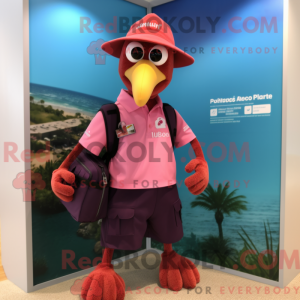 Máscara Maroon Flamingo com...