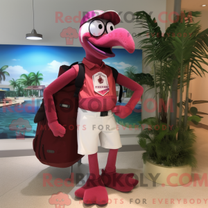 Máscara Maroon Flamingo com...