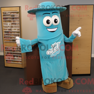 Teal Chocolate Bar maskot...