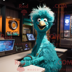 Turkis Emu maskot kostume...