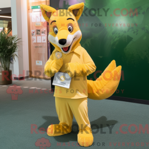 Geel Dingo-mascottekostuum...