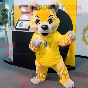 Geel Dingo-mascottekostuum...