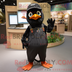 Sort Blackbird maskot...
