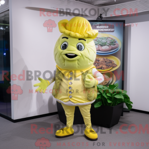 Gele Kool mascottekostuum...