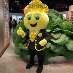 Gele Kool mascottekostuum...