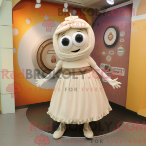 Beige Moussaka mascot...