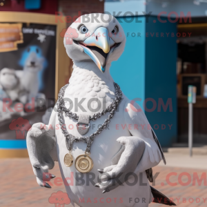 Sølvmåkemaskotdraktfigur...