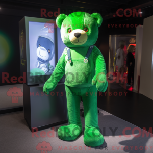 Grøn bamse maskot kostume...