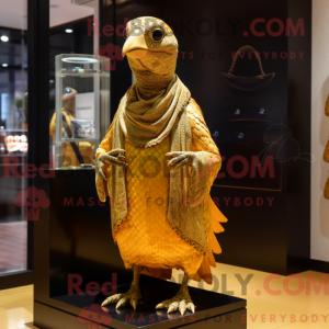 Gold Guinea Fowl mascot...
