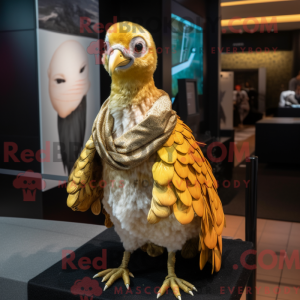 Gold Guinea Fowl mascot...